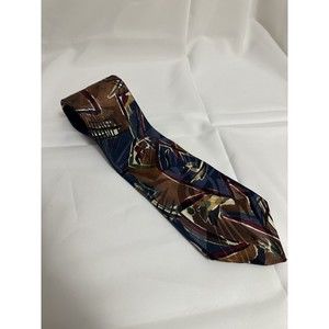 Vintage Bugatti Tie 100% Italian Silk Colorful Vintage Tie